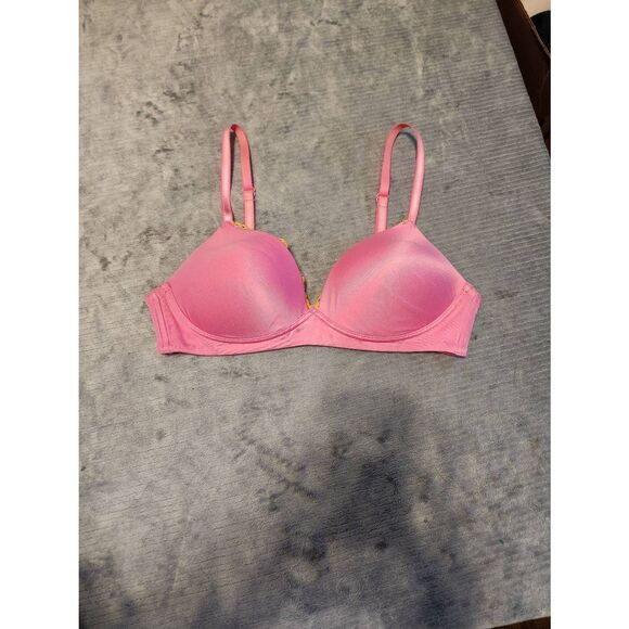 Warners Light Push Up Bra 36B Wire Free Padded Adjustable 02043 Pink - Picture 1 of 3